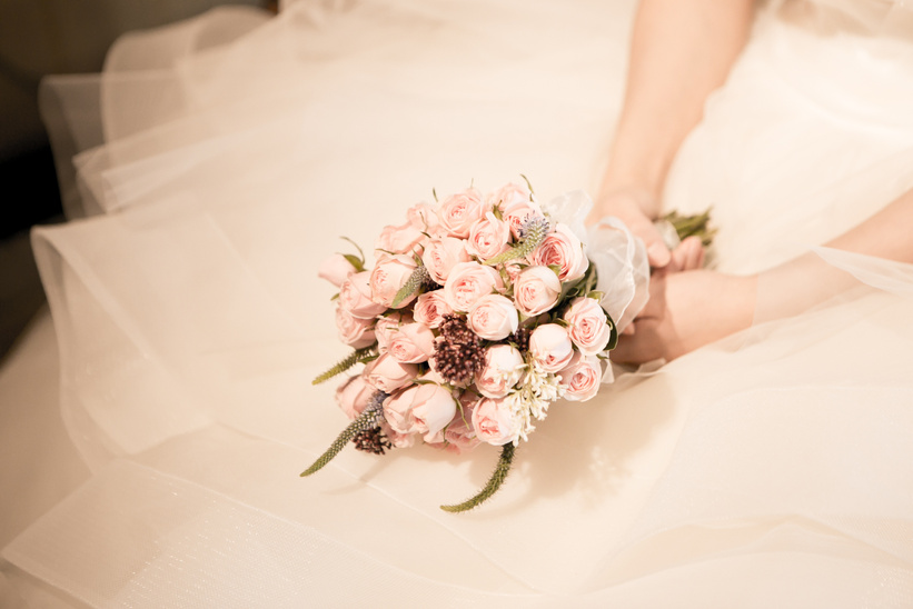 Bride Holding Her Bouquet